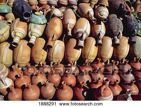 Ceramic Pots And Vases At Merket View Large Photo Image Stock Image - Ceramic Pots And Vases At Merket. Fotosearch
