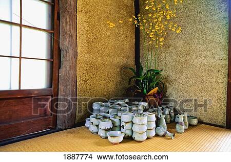 Ceramic Pots And Vases In Teahouse's Corner View Large Photo Image Picture - Ceramic Pots And Vases In Teahouse's Corner. Fotosearch