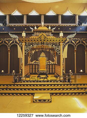 Ceremonial Throne Of Sultan Of Brunei Bandar Seri Begawan Brunei