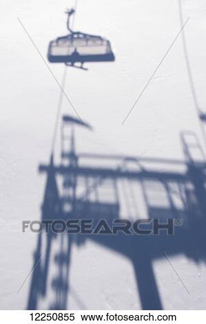 Stock Photography - Chairlift at Lech Ski Resort; Austria. Fotosearch