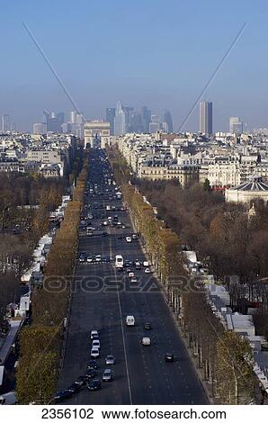 Stock Image - Champs Elysees; Paris, France. Fotosearch