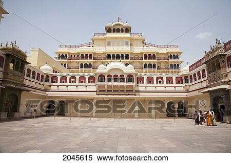Stock Photography - Chandra Mahal At The City Palace, Jaipur, Rajasthan, India. Fotosearch