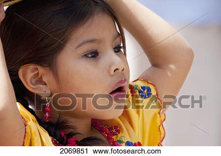 Stock Image - Chapaca Girl At The Jueves De Comadres Market During Carnaval Chapaco, Tarija, Bolivia. Fotosearch