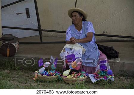 Stock Image - Chapaca With Festive Baskets At The Festivities Of The D. Fotosearch