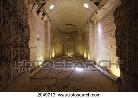 Stock Image - Chapel In The Temple Of Seti I, Abydos, Sohag, Egypt. Fotosearch