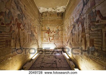 Stock Photo - Chapel In The Temple Of Seti I, Abydos, Sohag, Egypt. Fotosearch