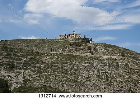 Picture - Chapel Of The Holy Christ On A Hilltop; Bocairent, Valencia, Spain. Fotosearch