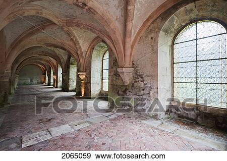 Chapter Room Of The Cistercian Abbey Of Fontenay, Cote D'or, France View Large Photo Image Stock Photo - Chapter Room Of The Cistercian Abbey Of Fontenay, Cote D'or, France. Fotosearch