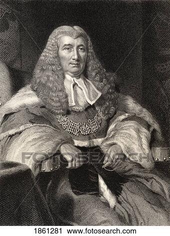 Stock Image - Charles Abbott 1St Baron Tenterden 1762 To 1832 Lord Chief Justice Engraved By W Holl After J W Wright From The Book National Portrait Gallery Volume Ii Published C 1835. Fotosearch
