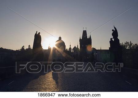 Stock Photo - Charles Bridge, Prague, Czech Republic. Fotosearch