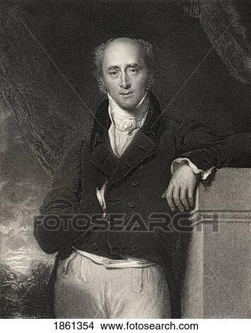 Picture - Charles Grey 2Nd Earl Grey 1764 To 1845 British Prime Minister 1830 To 1834 Engraved By J Cochran After Sir T Lawrence From The Book National Portrait Gallery Volume Iii Published C 1835. Fotosearch