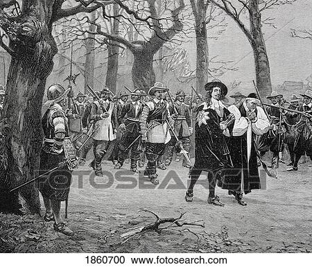 Stock Image - Charles I King Of England 1600 To 1649 On His Way To Execution From The Picture By Ernest Crofts. Fotosearch