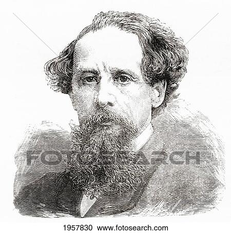 Stock Image - Charles John Huffam Dickens, 1812 To 1870. English Novelist. From Our Own Country Published 1898. Fotosearch