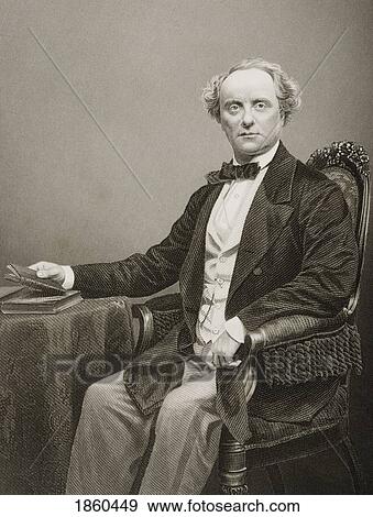 Stock Photo - Charles John Kean, 1811-1868. English Actor. Engraved By D. J. Pound From A Photograph By Mayall. From The Book The Drawing-Room Portrait Gallery Of Eminent Personages Published In London 1859.. Fotosearch