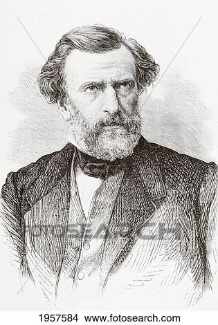 Picture - Charles Louis Ambroise Thomas, 1811 - 1896. French Composer. From L'univers Illustre Published In Paris In 1868.. Fotosearch