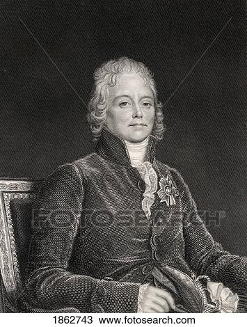 Stock Image - Charles Maurice De Talleyrand Perigord 1754-1838 French Politician And Diplomat Engraved By W H Mote From The Book Historical Sketches Of Statesmen Published London 1843. Fotosearch