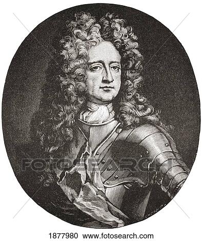 Stock Image - Charles Mordaunt, 3Rd Earl Of Peterborough And 1St Earl Of Monmouth, 1658 To 1735. English Nobleman And Military Leader. From The Book Short History Of The English People By J. R. Green, Published London 1893. Fotosearch