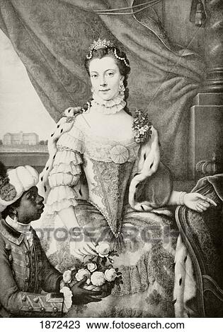 Stock Image - Charlotte Of Mecklenburg-Strelitz 1744 To 1818. Queen-Consort Of United Kingdom As Wife Of King George Iii. From The Book Buckingham Palace, It's Furniture, Decoration And History By H. Clifford Smith, Published 1931.. Fotosearch