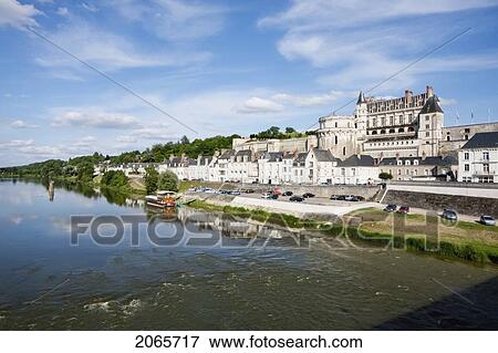 Chateau D'amboise, As Seen From A Bridge Over The Loire River, Amboise, France View Large Photo Image Stock Photo - Chateau D'amboise, As Seen From A Bridge Over The Loire River, Amboise, France. Fotosearch