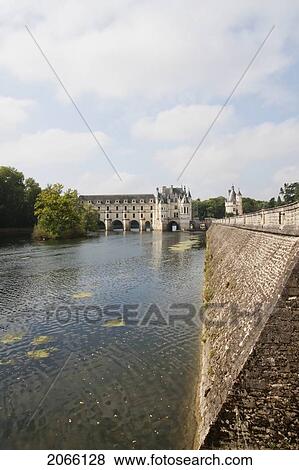 Stock Photo - Chateau De Chenonceau On The River Cher, Chenonceau, Indre-Et-Loire, France. Fotosearch
