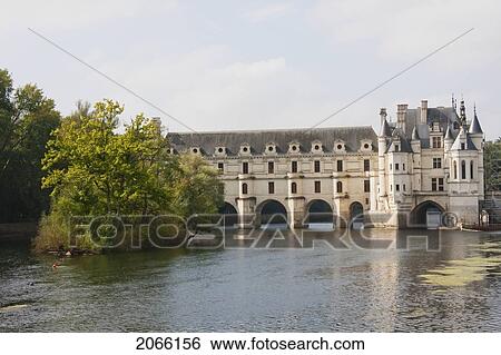 Stock Photograph - Chateau De Chenonceau On The River Cher, Chenonceau, Indre-Et-Loire, France. Fotosearch