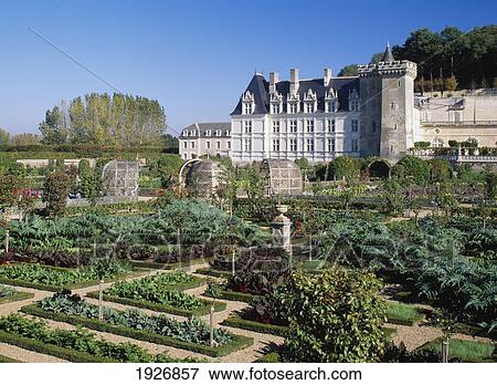 Chateau De Villandry View Large Photo Image Stock Photo - Chateau De Villandry. Fotosearch