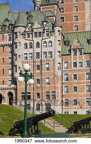 Chateau Frontenac And Canons; Quebec City, Quebec, Canada View Large Photo Image Stock Photo - Chateau Frontenac And Canons; Quebec City, Quebec, Canada. Fotosearch