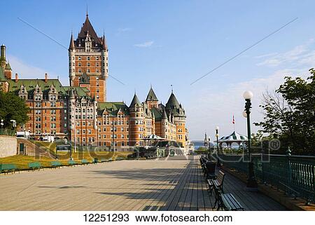 Chateau Frontenac and Dufferin Terrace; Quebec City, Quebec, Canada View Large Photo Image Stock Image - Chateau Frontenac and Dufferin Terrace; Quebec City, Quebec, Canada. Fotosearch