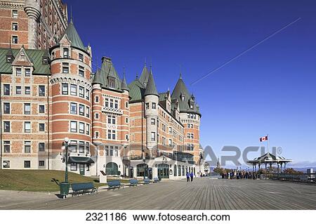 Chateau Frontenac And Dufferin Terrace; Quebec City Quebec Canada View Large Photo Image Stock Photograph - Chateau Frontenac And Dufferin Terrace; Quebec City Quebec Canada. Fotosearch
