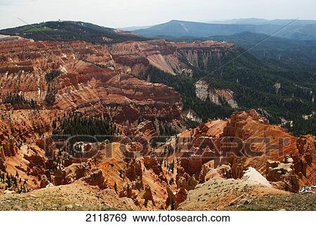 Stock Photo - Chessman Ridge Overlook Of Cedar Breaks National Monument; Brian Head Utah Usa. Fotosearch