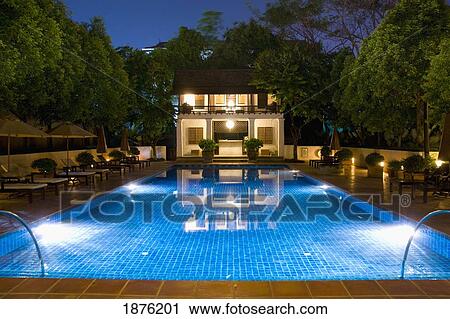 Chiang Mai, Thailand; Outdoor Pool At The Rachamankha Hotel View Large Photo Image Stock Image - Chiang Mai, Thailand; Outdoor Pool At The Rachamankha Hotel. Fotosearch