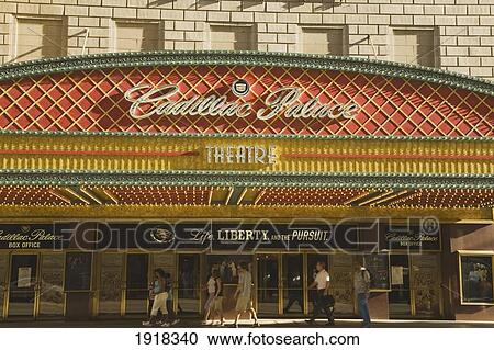Stock Image - Chicago Cadillac Palace Theater On Randolph Street, Chicago, Illinois, Usa. Fotosearch