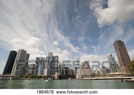 Stock Photo - Chicago Skyline, Chicago, Illinois, Usa; Chicago, Illinois, Usa. Fotosearch