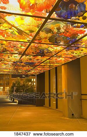 Stock Photo - Chihuly Bridge Of Glass; Museum Of Glass, Tacoma, Washington State, Usa. Fotosearch