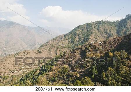Stock Image - Chikar Valley After The 8 October 2005 Earthquake, Azad Kashmir, Pakistan. Fotosearch