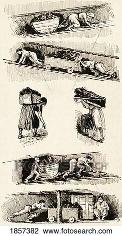 Child And Woman Labour In The Coal Mines Prior To 1843. View Large Photo Image Stock Image - Child And Woman Labour In The Coal Mines Prior To 1843.. Fotosearch