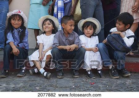 Children Dressed In Their Sunday Best On Good Friday, Antigua, Sacatep View Large Photo Image Stock Image - Children Dressed In Their Sunday Best On Good Friday, Antigua, Sacatep. Fotosearch