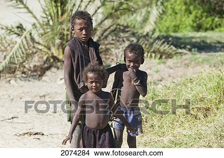 Picture - Children In Antsokay, Toliara Province, Madagascar. Fotosearch