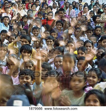 Children Waving And Cheering View Large Photo Image Stock Photograph - Children Waving And Cheering. Fotosearch