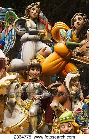 Children's Ninot Falla On Display In Plaza Del Ayuntamiento During Fallas Festival; Valencia, Spain View Large Photo Image Stock Photography - Children's Ninot Falla On Display In Plaza Del Ayuntamiento During Fallas Festival; Valencia, Spain. Fotosearch