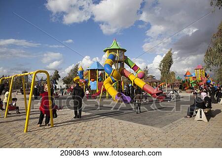 Children's Playground In The Parks Of Erbil, Iraqi Kurdistan, Iraq View Large Photo Image Stock Image - Children's Playground In The Parks Of Erbil, Iraqi Kurdistan, Iraq. Fotosearch