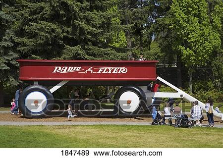 Stock Photo - Children's Slide In Riverfront Park; Spokane, Washington, Usa. Fotosearch
