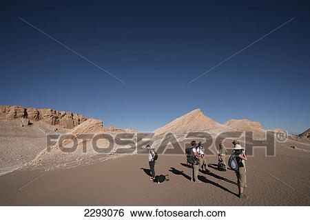 Chile, People hiking in Valle de la Luna; San Pedro de Atacama View Large Photo Image Stock Photograph - Chile, People hiking in Valle de la Luna; San Pedro de Atacama. Fotosearch