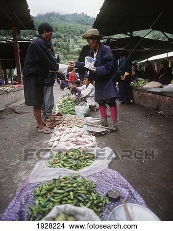Picture - Chillies And Vegetables In Main Market. Fotosearch