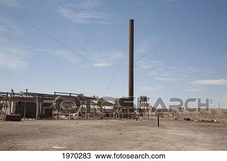 Stock Image - Chimney At The Office Chacabuco, Chile, Antofagasta. Fotosearch
