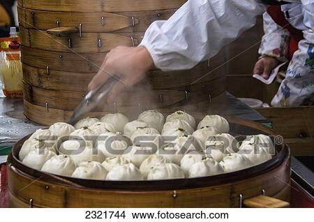 China, Beijing, Cook steaming food View Large Photo Image Picture - China, Beijing, Cook steaming food. Fotosearch