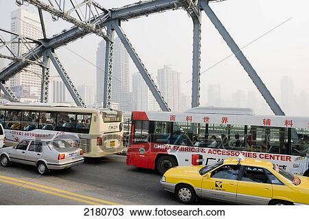 Stock Image - China Guangzhou Canton Haizu Bridge. Fotosearch