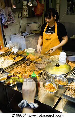 China, Hong Kong, Kowloon, Fast food Chinese style; Mong Kok View Large Photo Image Picture - China, Hong Kong, Kowloon, Fast food Chinese style; Mong Kok. Fotosearch
