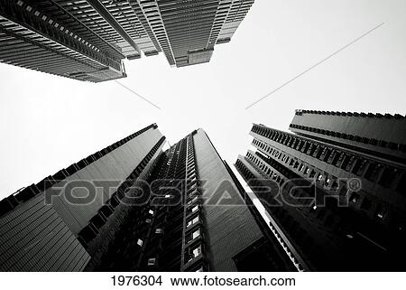 Picture - China, New Modern Buildings Housing Shops Fronts On Ground Floor And Condos On Upper Floors Along Hollywood Road; Hong Kong. Fotosearch