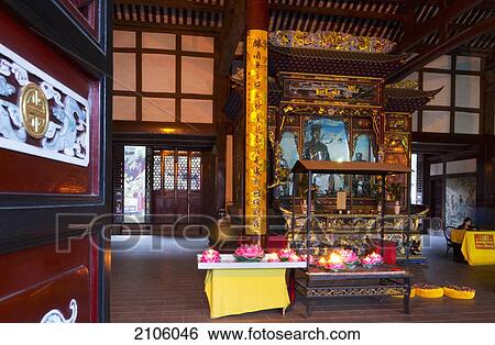 Stock Photograph - China, Sichuan, Qingyang Gong monastery temple complex; Chengdu. Fotosearch